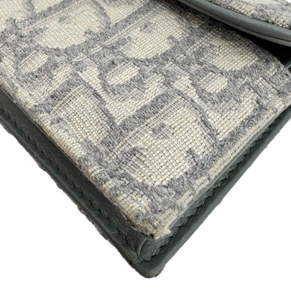 Christian Dior  Saddle Oblique Canvas Card Holder Gray - Picture 10 of 13